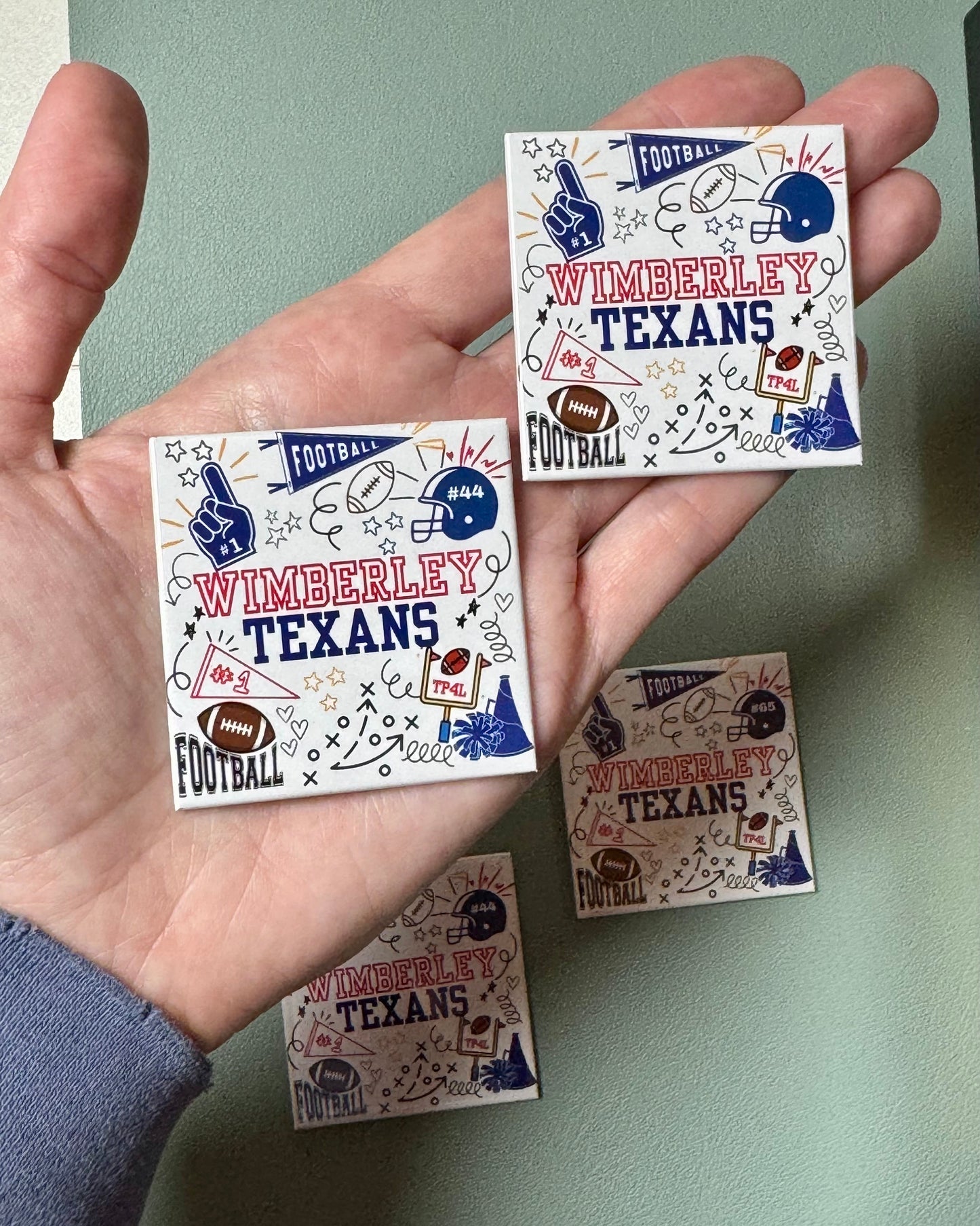 2"x2" Football School Spirit Magnet Inquiry