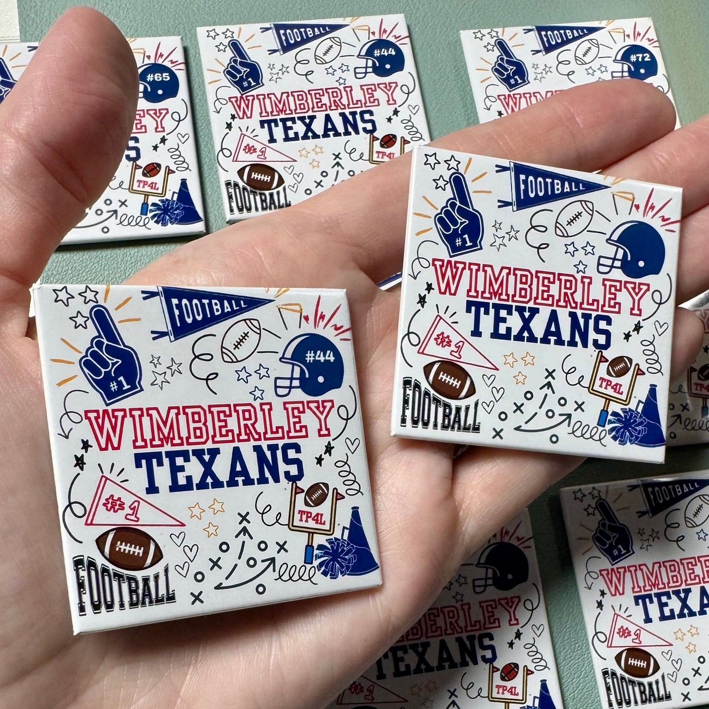 2"x2" Football School Spirit Magnet Inquiry